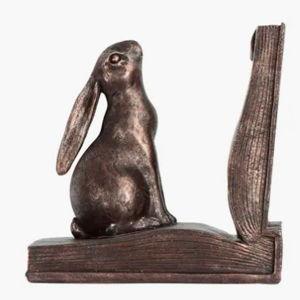 Storied Home Decorative Rustic Resin Rabbit on Book Bookends, Bronze, Set of 2 | Nordstrom