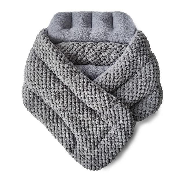 UNCN Neck Heating Pad with Washable Cover 29 * 6.6" for Neck Pain Relief and Shoulders Microwavable Wraps Thermacare Heat Pack Moist Warmer Brace Hot Pillow Headache Cordless Portable(Grey)