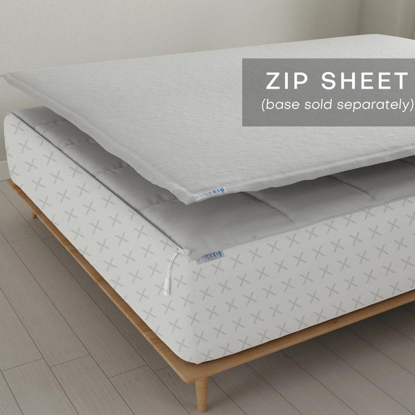 QuickZip Add-On Zip Sheet - King Percale in Misty Gray