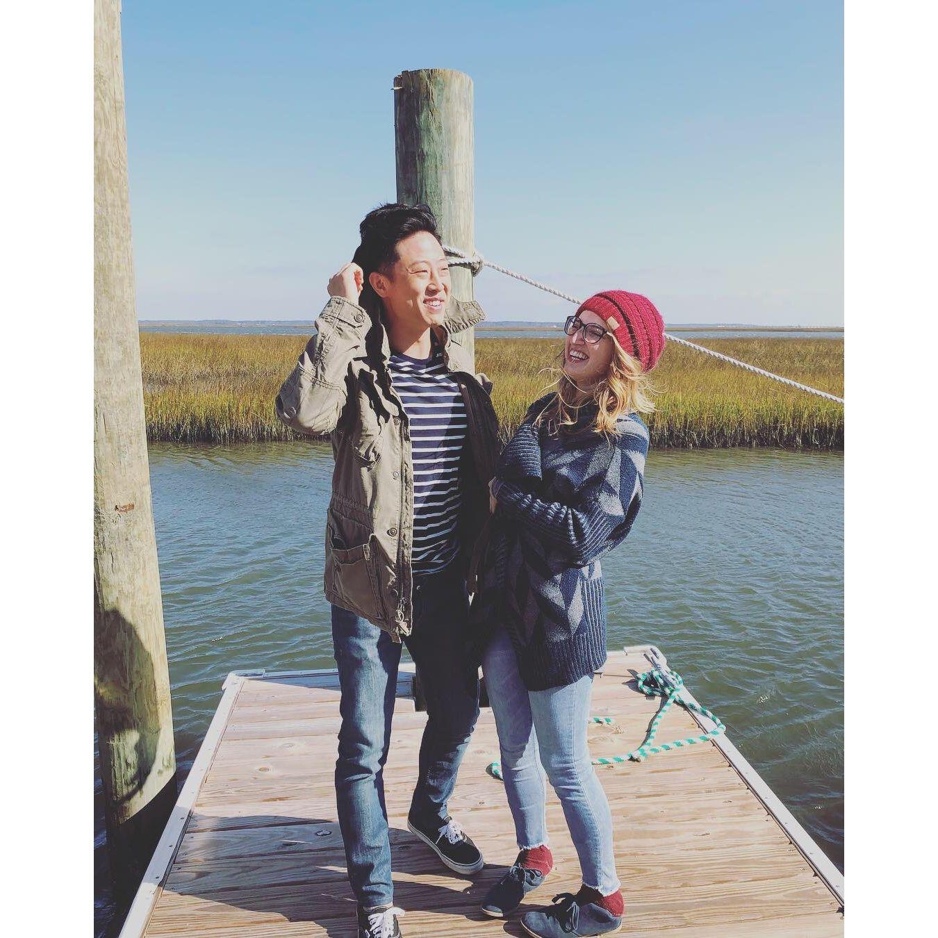 The first time John met my family - we tried to take Thanksgiving photos but it was too cold to even get my shoes on.