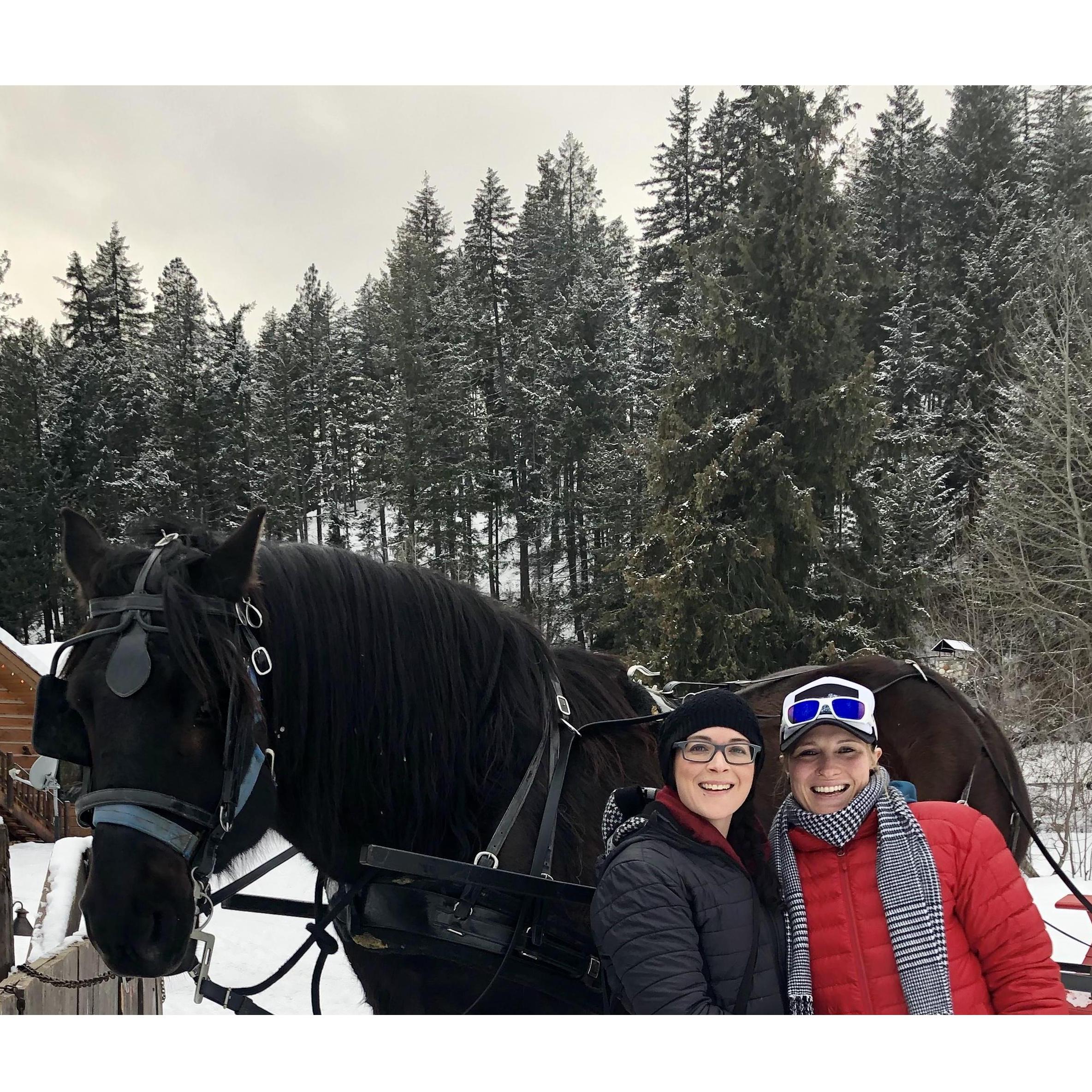 Mandy's birthday sleigh ride in Leavenworth, WA