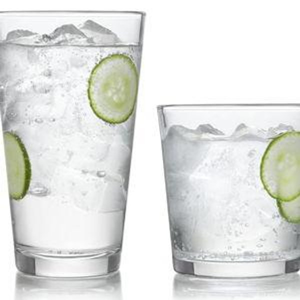 Libbey Preston Tumbler and Rocks Glass Cups Set, All Purpose Everyday Drinking Glasses Set of 16, Glassware Drinking Glasses for Birthdays, Dinners