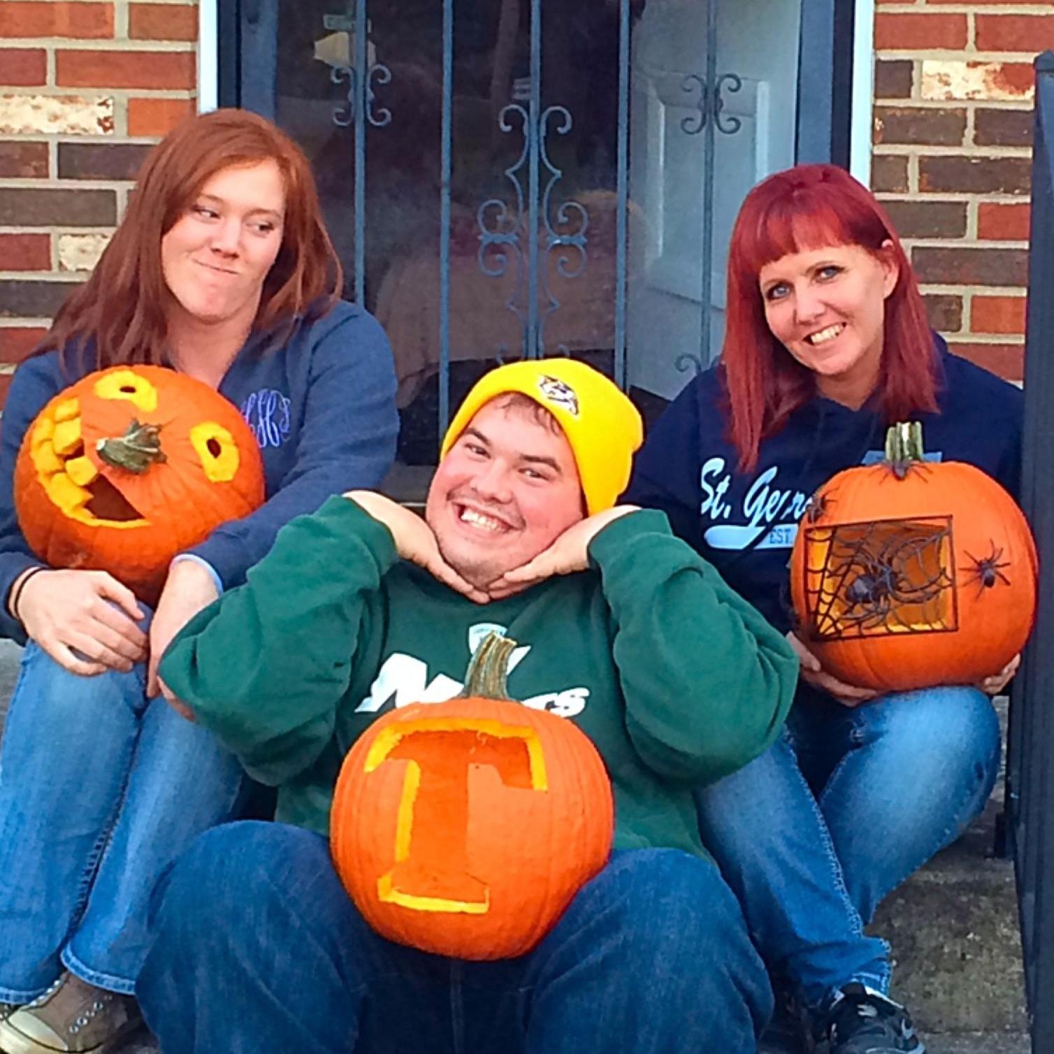 Our first pumpkin carving with Michelle