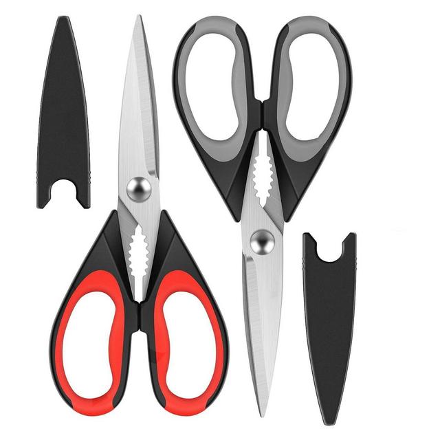 Itopfox Kitchen Scissors Heavy Duty Stainless Steel, All Purpose Cooking Shears for Meat Poultry Food, Dishwasher Safe Utility Tools with Home Gift