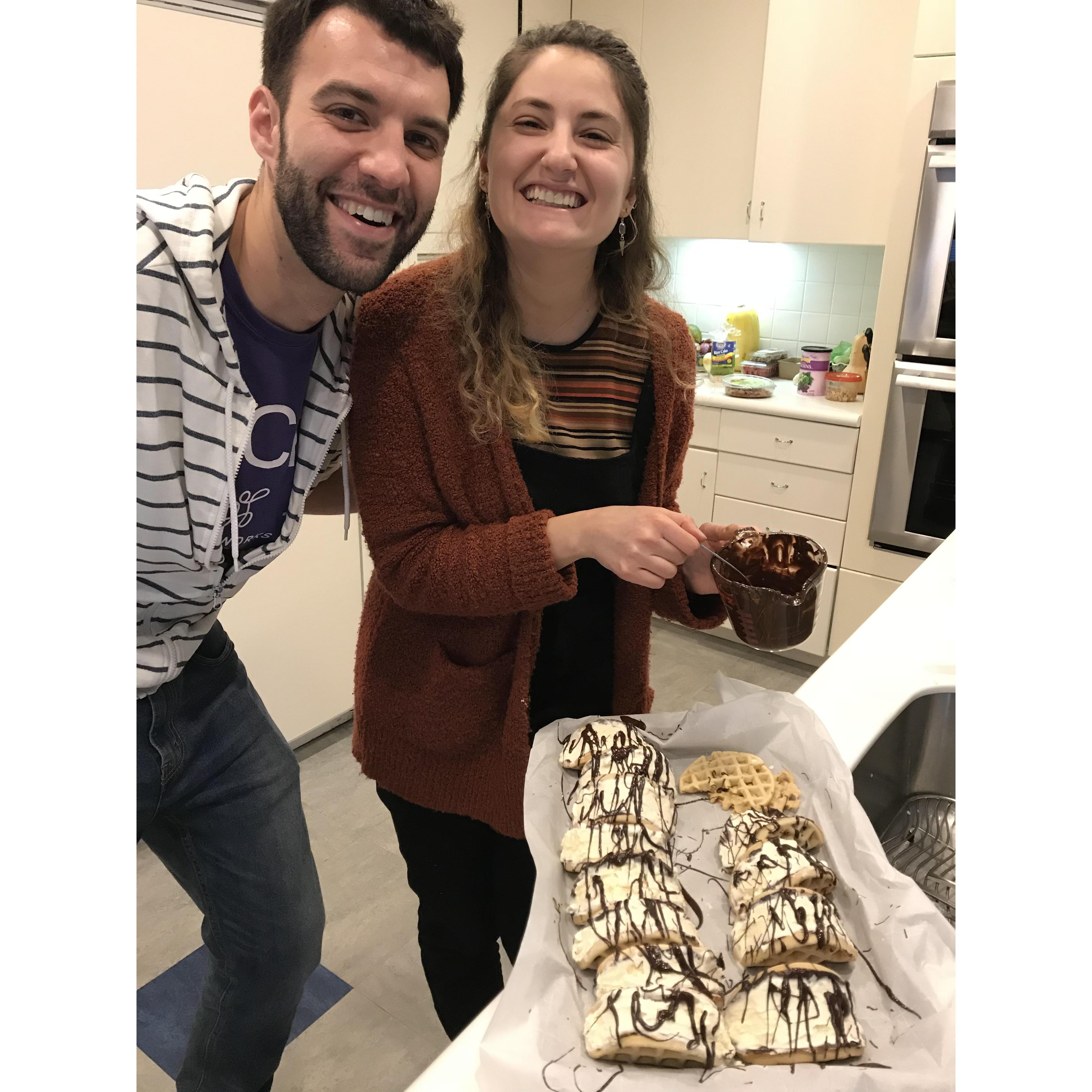 Homemade choco tacos!