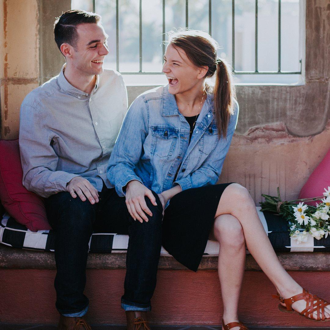 We sat on this bench on our first date. Over a year and a half later, Chris proposed there!