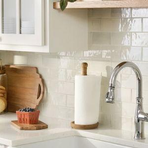 Antiqued Wood Paper Towel Holder