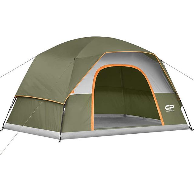 CAMPROS CP Tent 6/8 Person Camping Tents, Waterproof Windproof Family Dome Tent with Rainfly, Large Mesh Windows, Wider Door, Easy Setup, Portable with Carry Bag