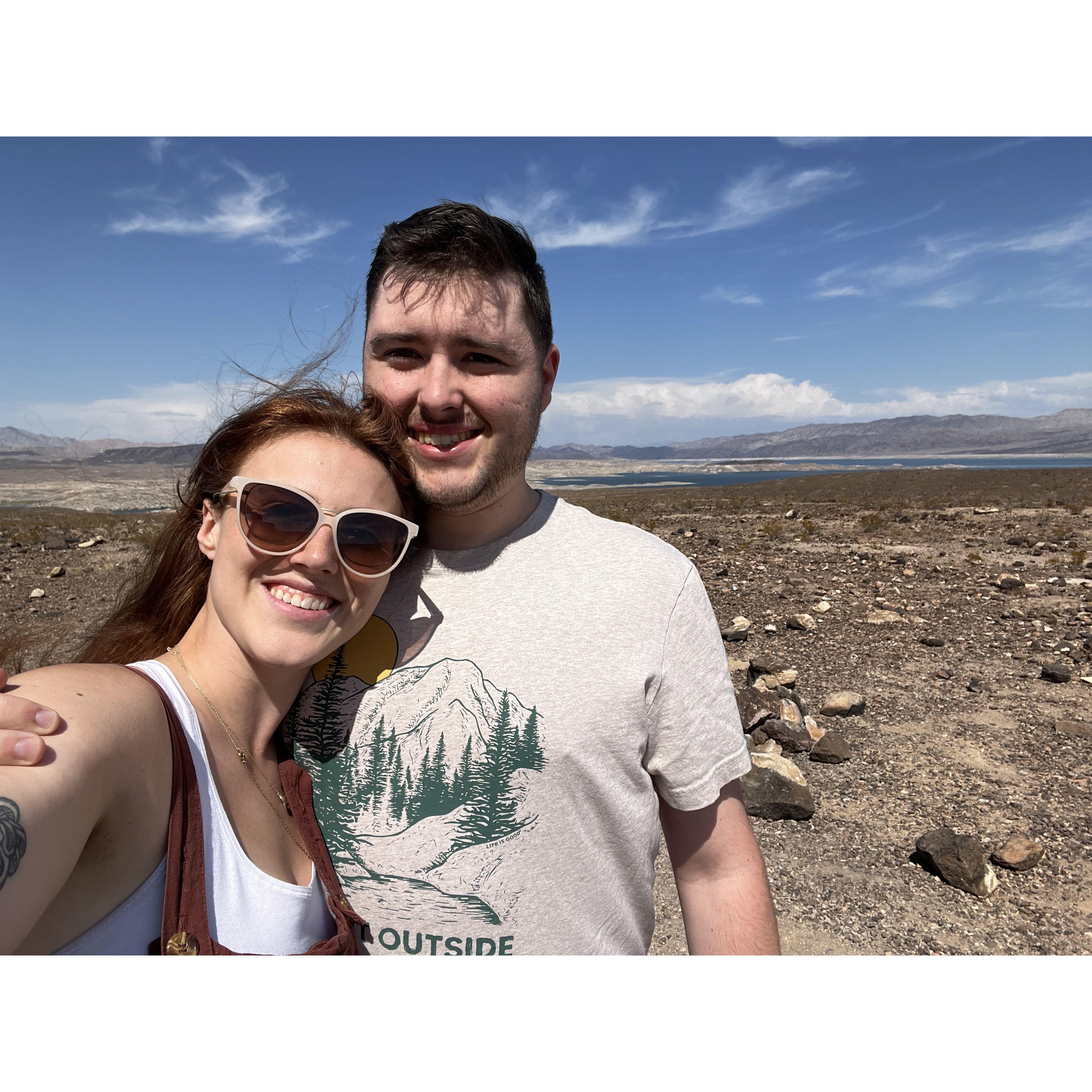 Exploring the desert, Nick did not let Hannah wonder (Joke created and written by Hannah so allowed #IYKYK haha)