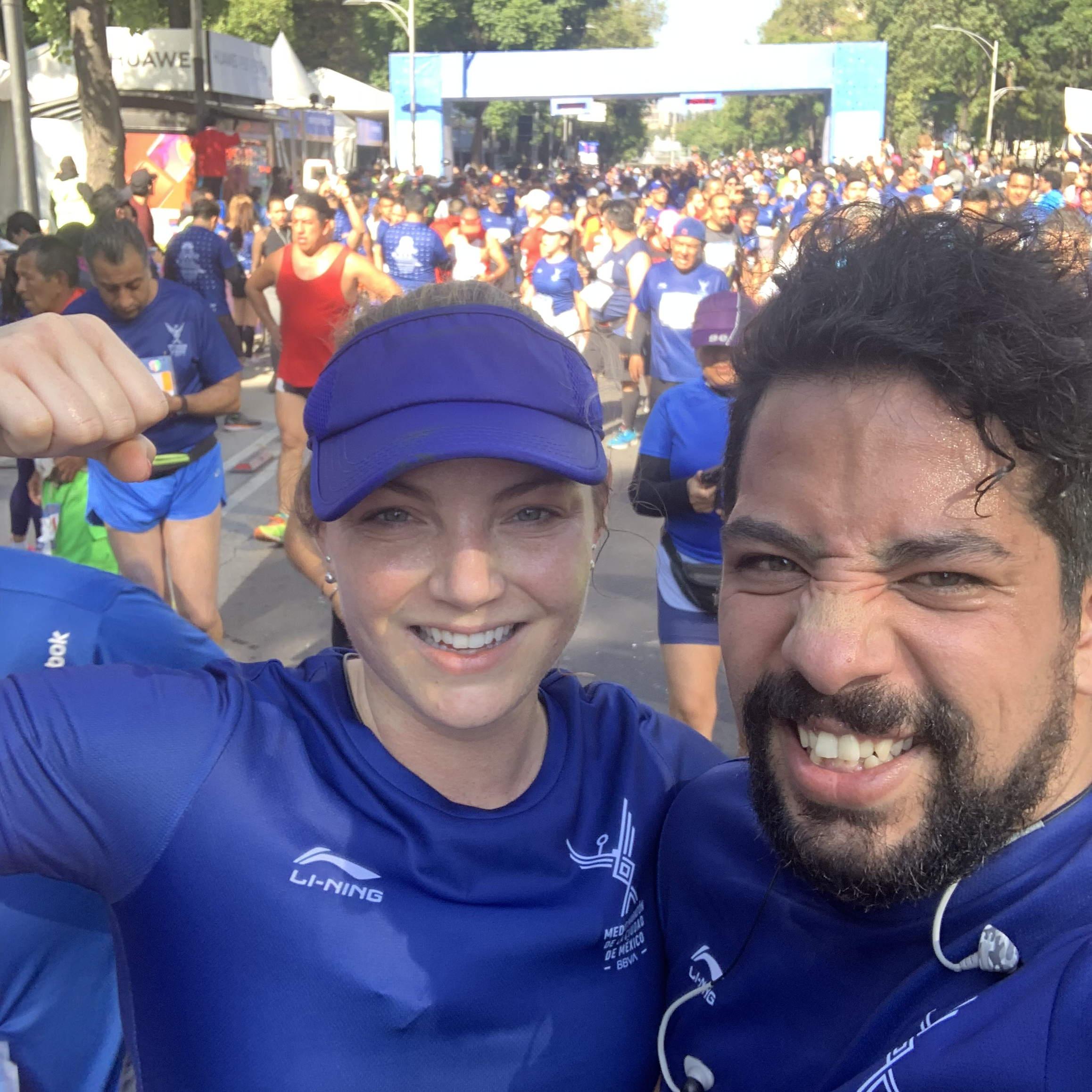 Running Jul's first and Lauren's 8th half marathon. August, 2019.