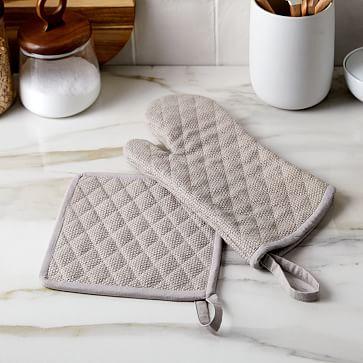Cotton Canvas Oven Mitt & Pot Holder Set
