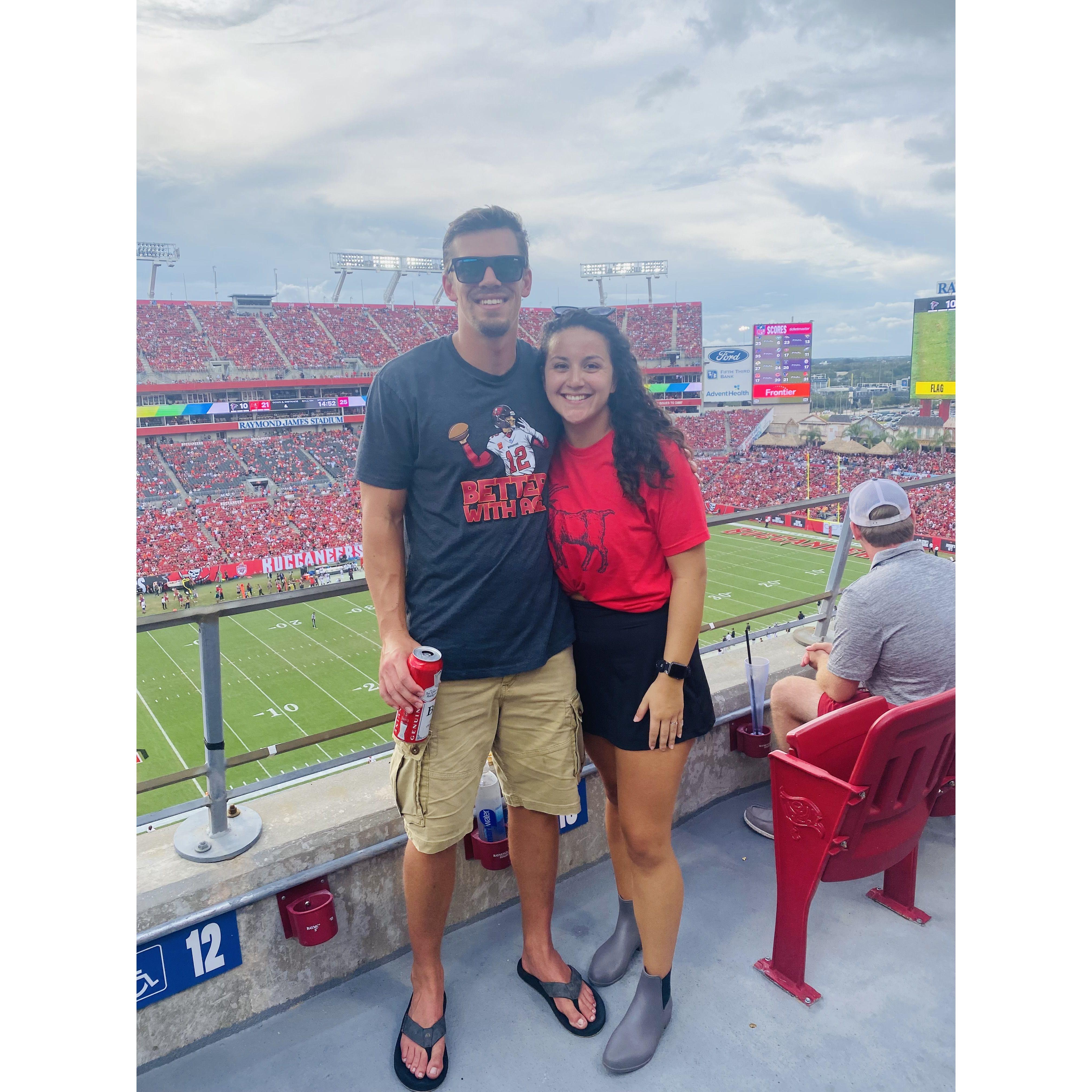 Sept 2021- move to FL for Johnny to start school. First Buccaneers game!