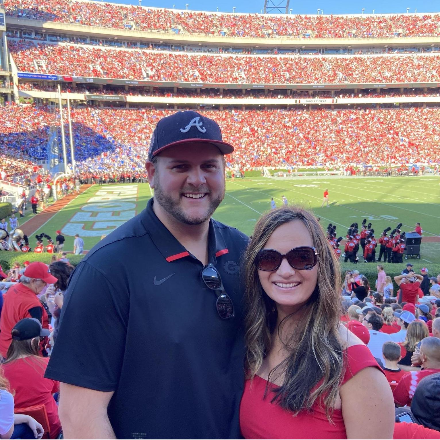 Both Colt & I are UGA alumni, so we love being able to cheer on the dawgs in Sanford. This was our first game--UGA vs Kentucky--in over year & we loved every second of it.