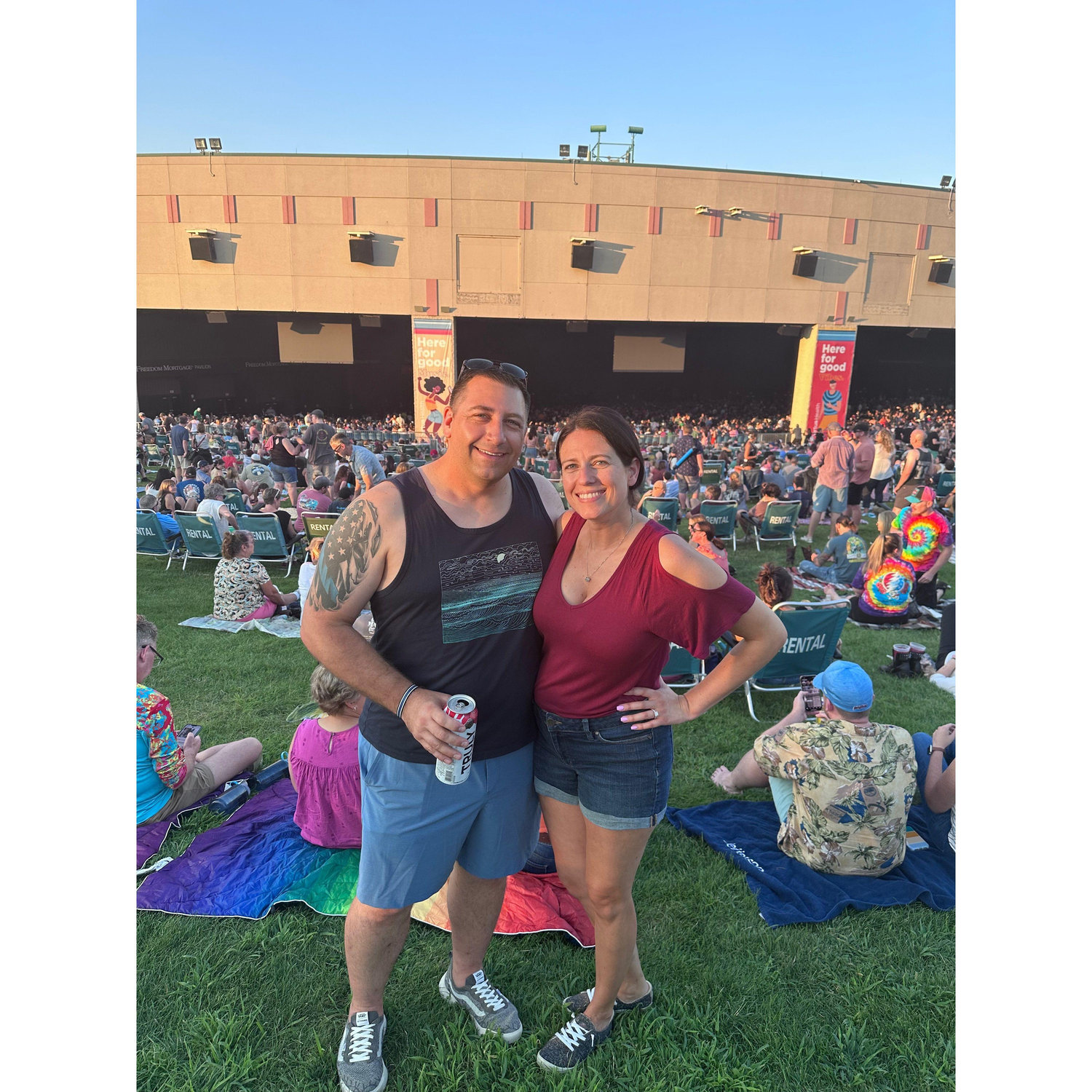 Our first concert together!!- Dave Matthew's Band, Camden Waterfront