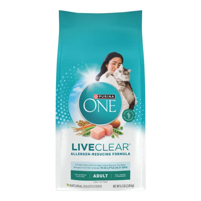 Purina ONE LiveClear Chicken Flavor Adult Dry Cat Food - 6.3lbs