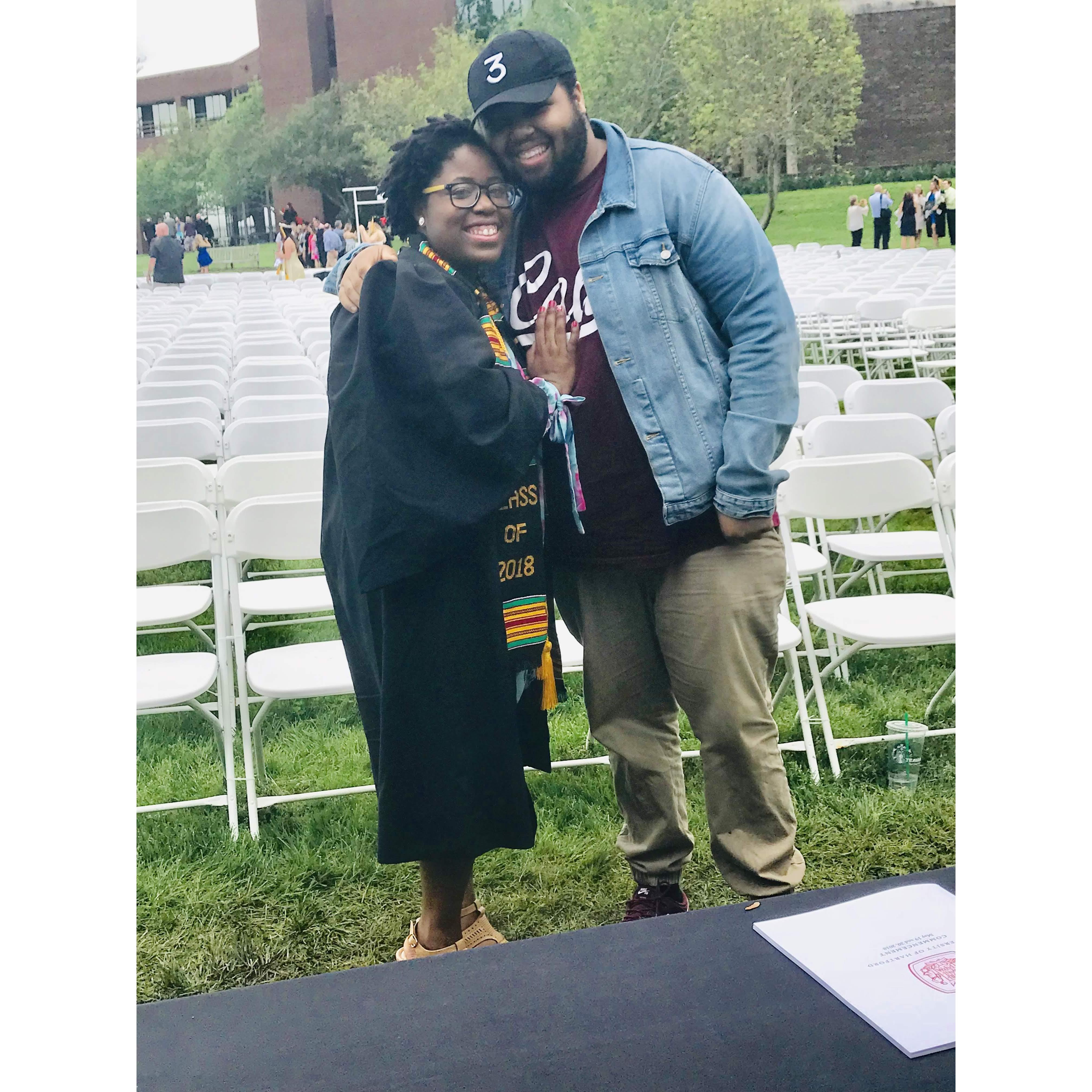 He surprised me the day of my Graduation!