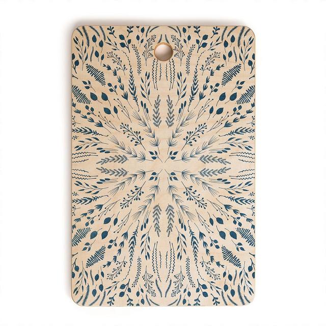 Deny Designs Indigo Maze Rectangle Cutting Board