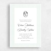 White Wedding Invitation - Seychelles Portrait