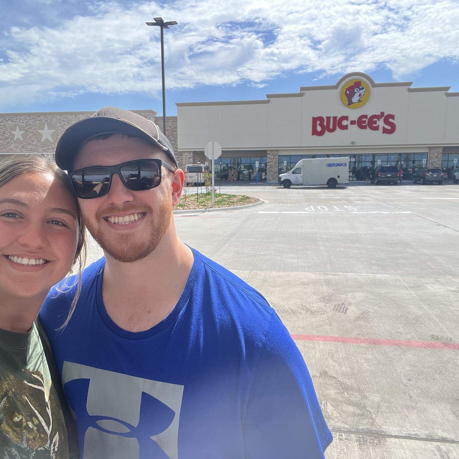 Started our road trip, stopping at the best gas station!