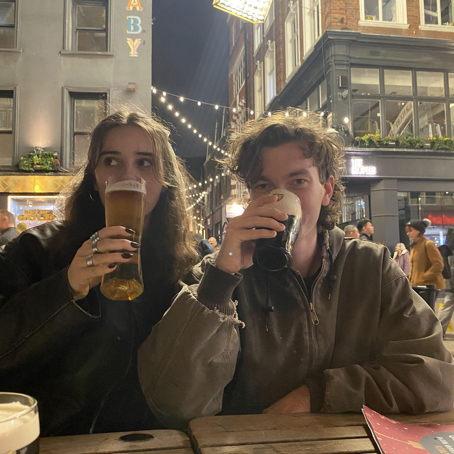 Silas' first beer