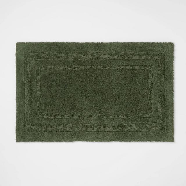 20"x34" Performance Cotton Reversible Bath Rug Dark Green - Threshold™