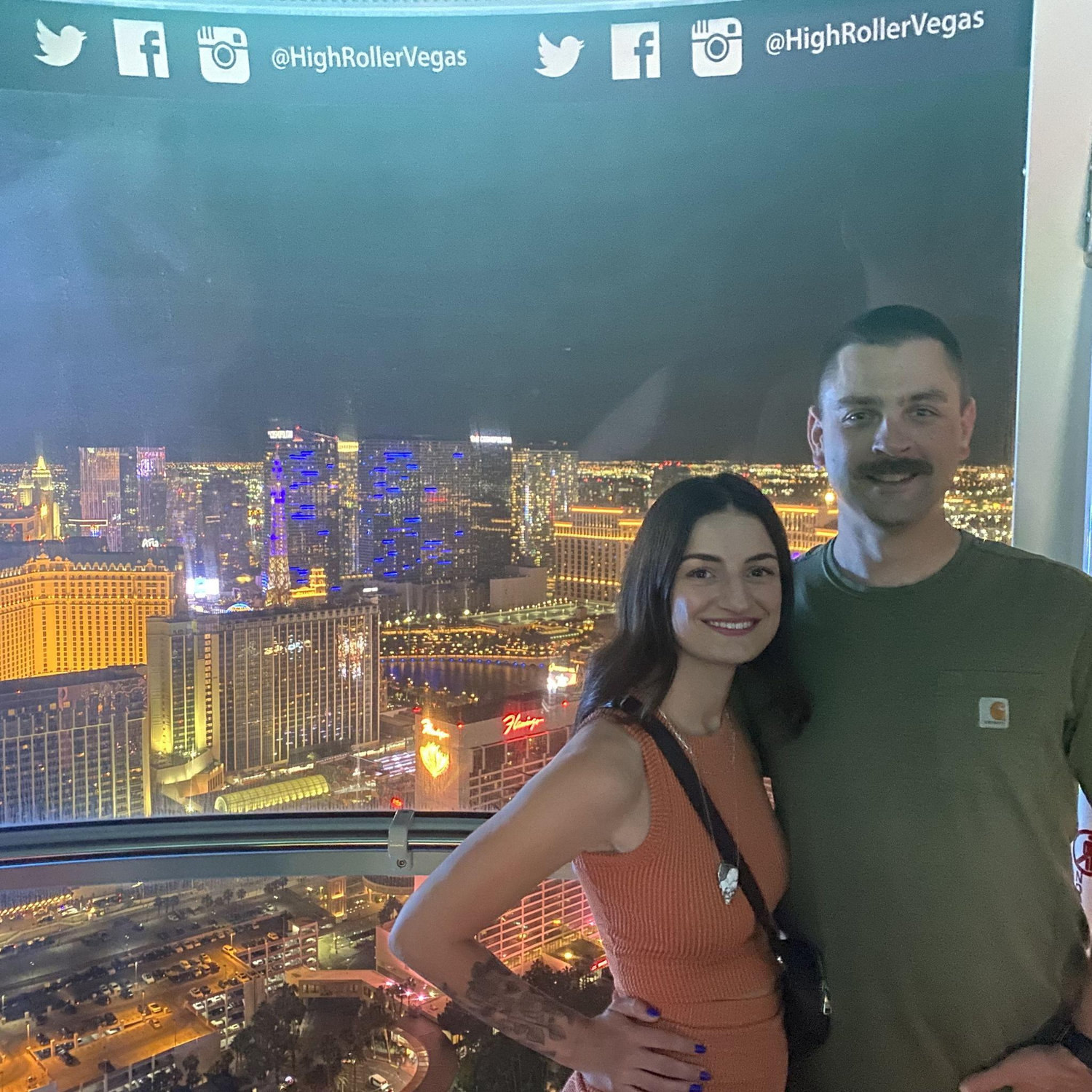 Views from the High Roller ferris wheel during our first trip to Las Vegas