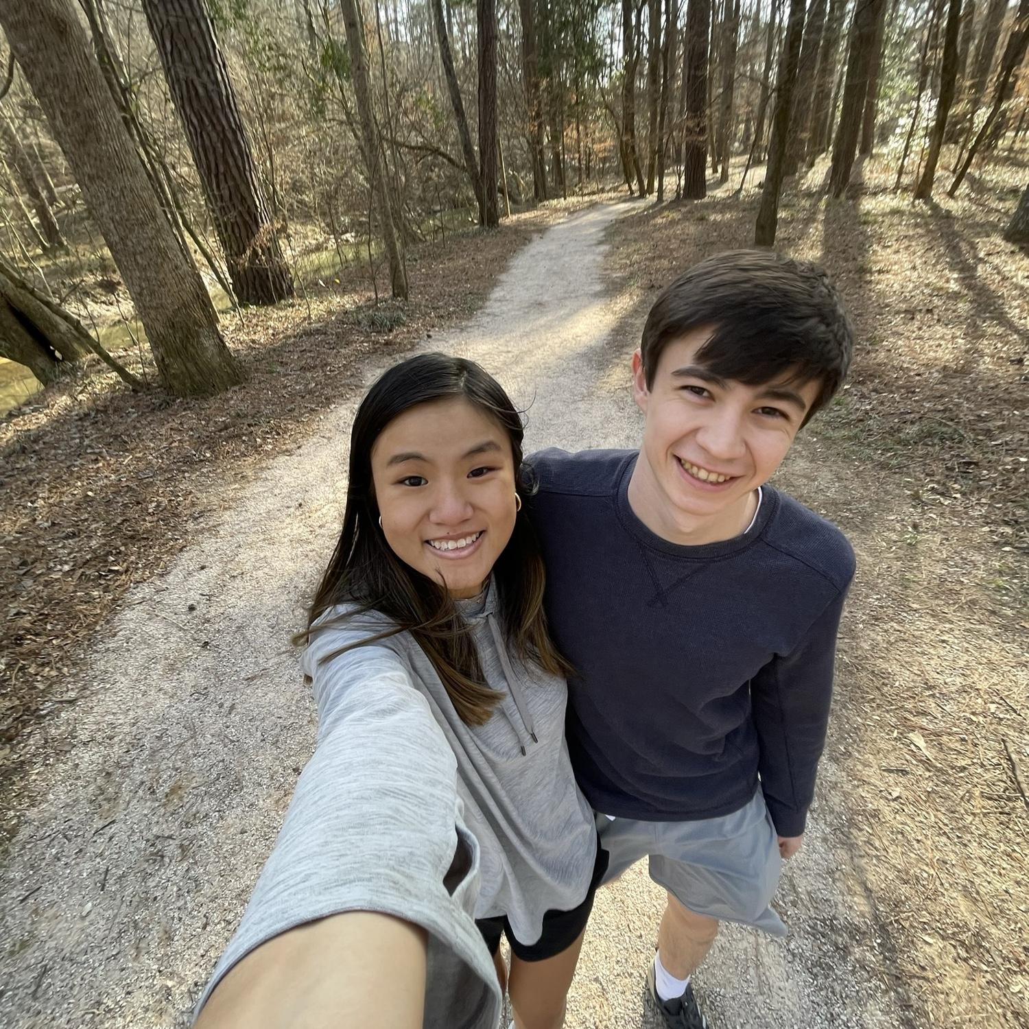 Spring 2023: Again, we tried to find time to enjoy the outdoors when we weren’t studying. This day included a walk in Mountain Brook and a date to Jeni’s Ice Cream.