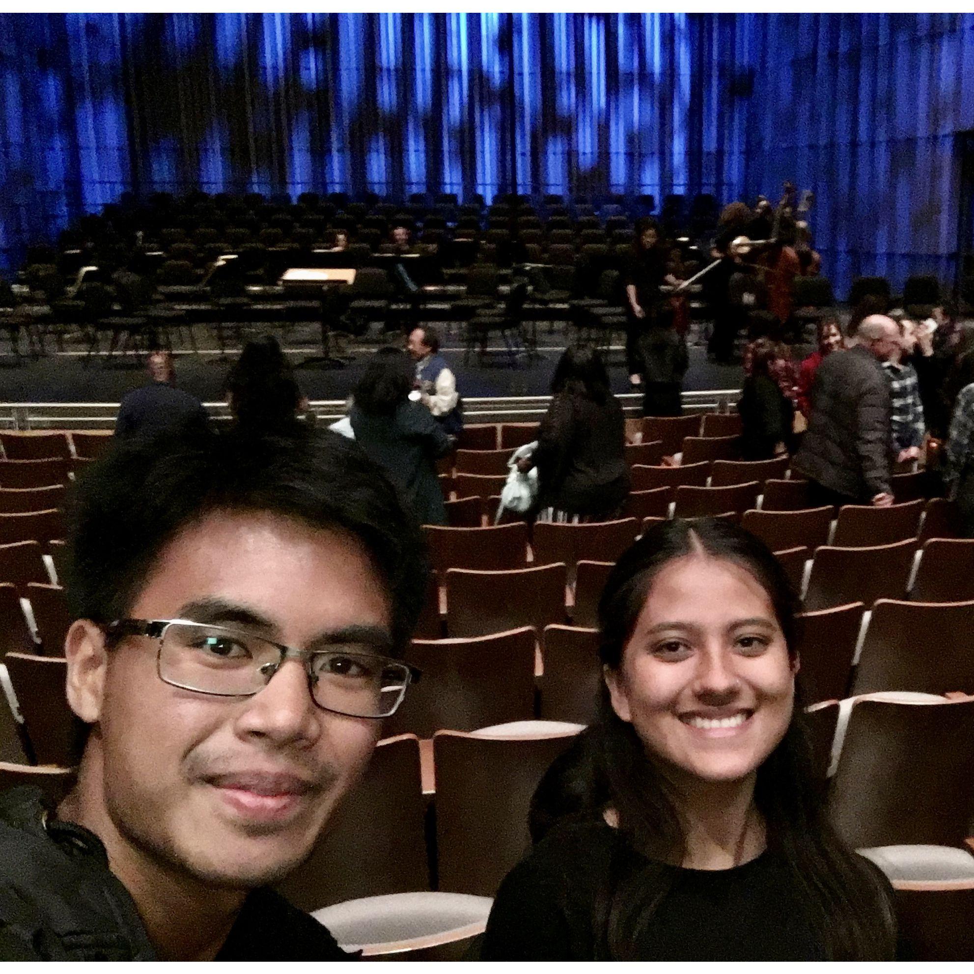 We met in our college music class at CSUN. We were put into the same group for a project we had to work on. This was when we had to go to a concert performance as an assignment.