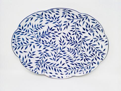 Royal Limoges Nymphea - Olivier blue Oval platter large