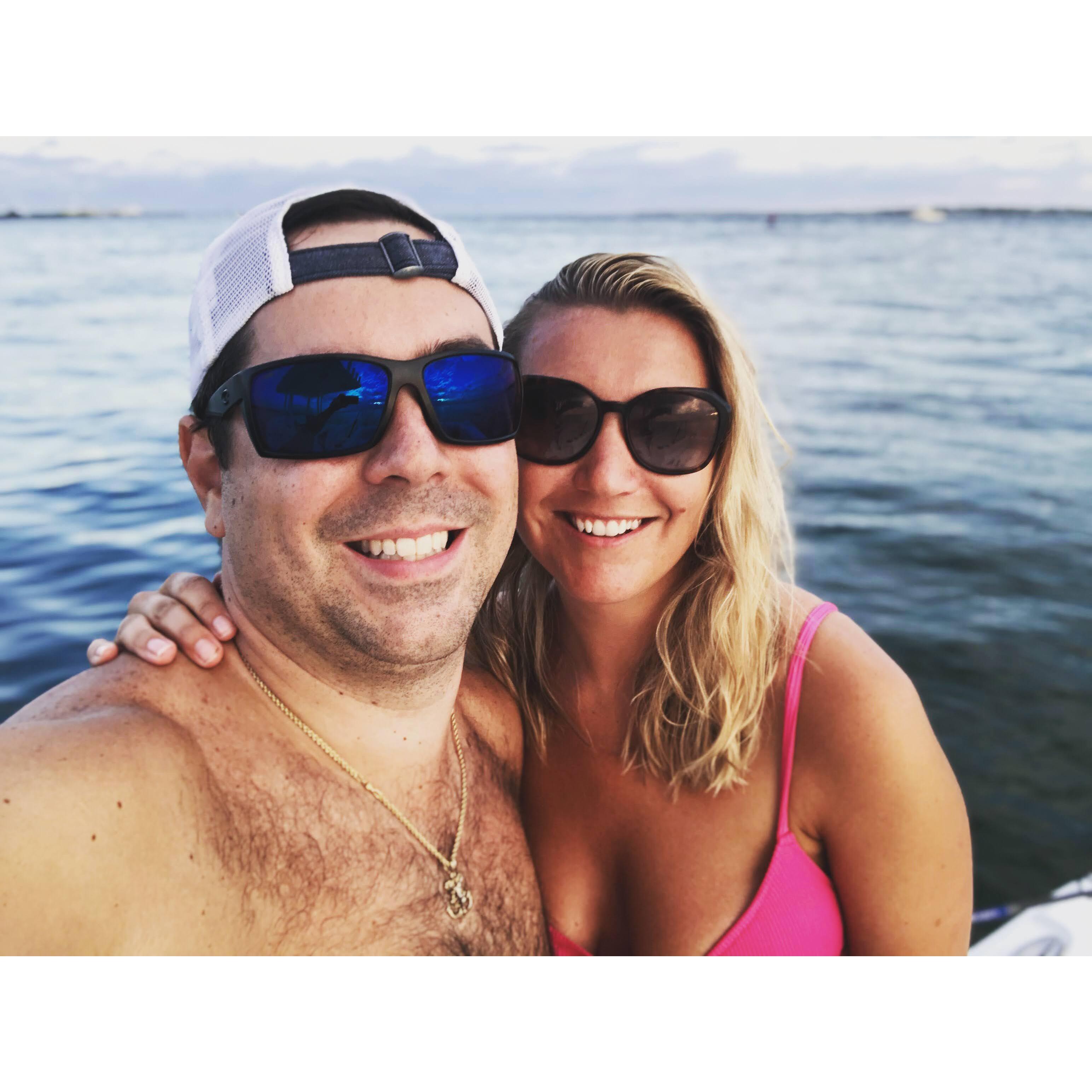 Our happy place - the middle of the ocean with no cell service.