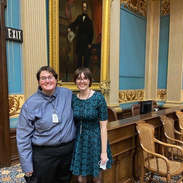 Our high school visited the Michigan State Capitol in our senior year. November 2021.