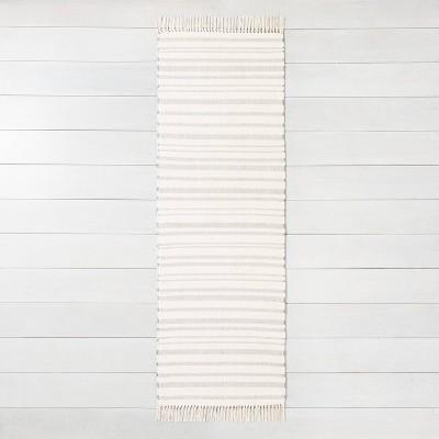 2'x4"x7' Runner with Fringe Gray - Hearth & Hand™ with Magnolia