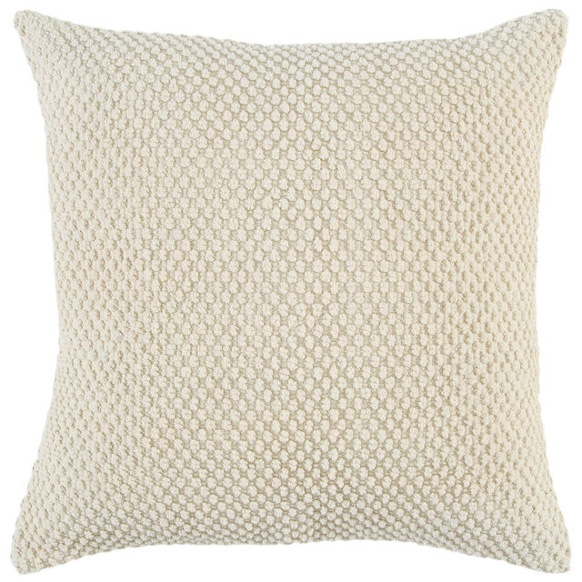 20"x20" Oversize Vintage Square Throw Pillow Cover Ivory - Rizzy Home