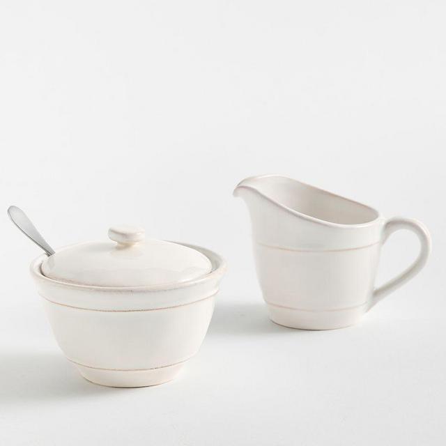 Cambria Stoneware Cream & Sugar Set - Stone