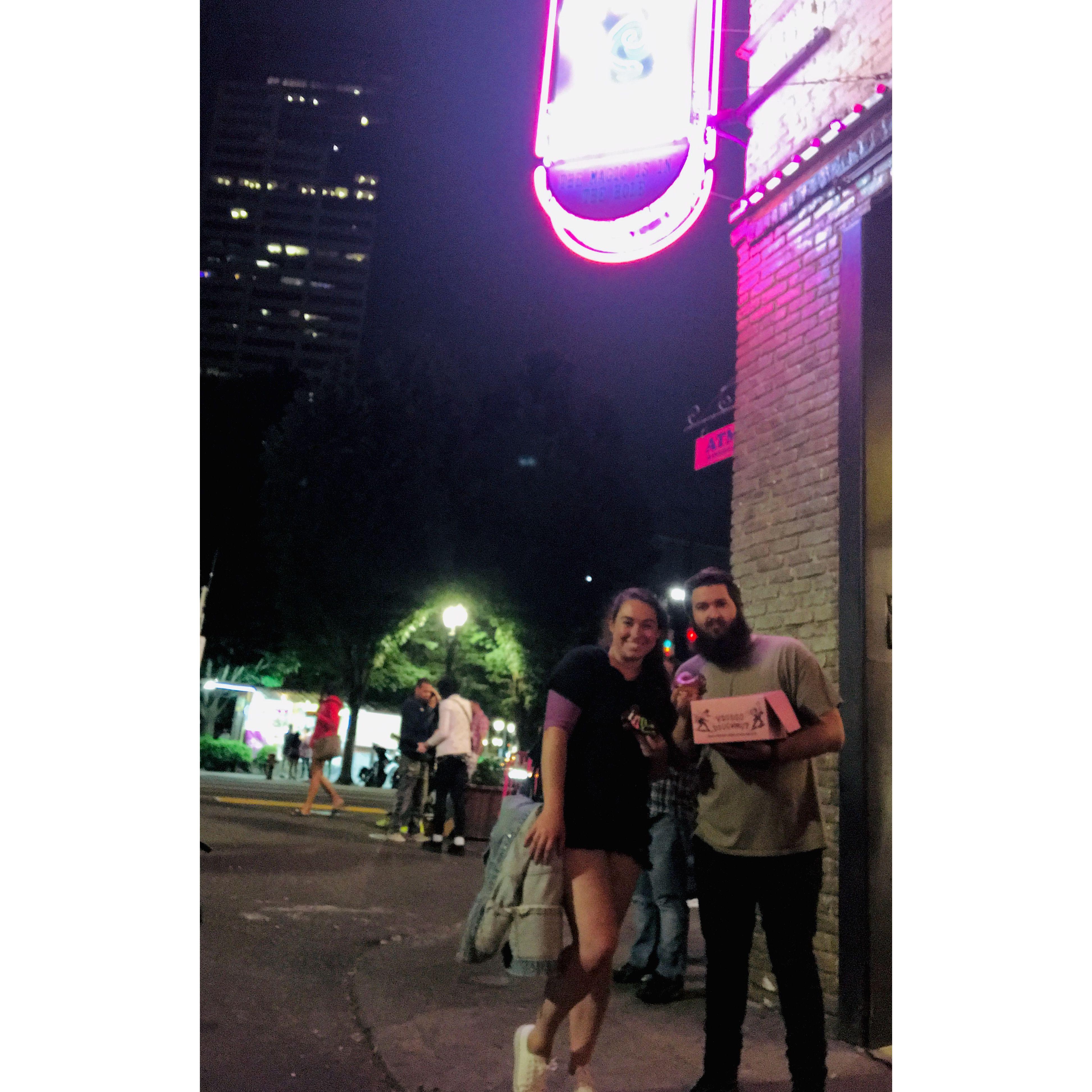 July 2018- Bryan came to Portland with Jackie and some friends for a weekend trip a few weeks later. They got Voodoo donuts, went to Powell's, and even got tattoos that weekend