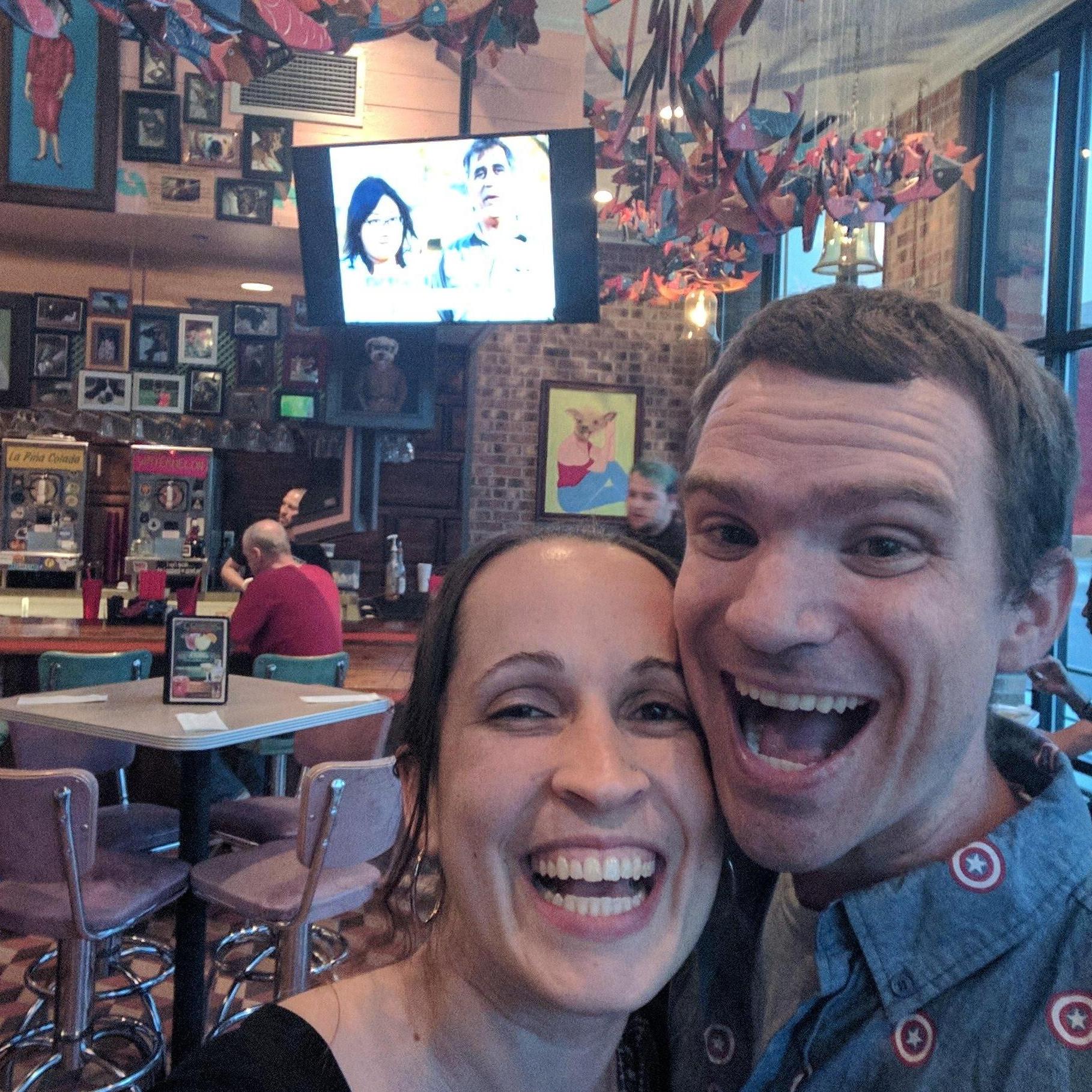 KC's first time to Chuy's, Monica's favorite Austin-based restaurant.