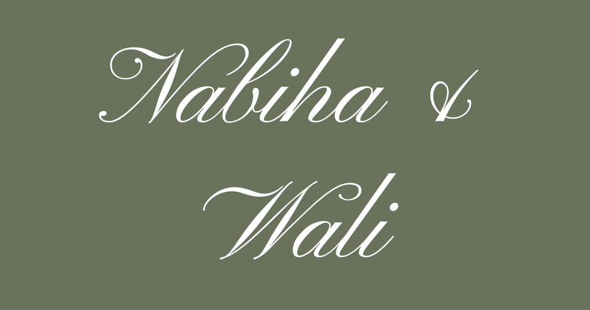 The Wedding Website of Wali Jan and Nabiha Nomani