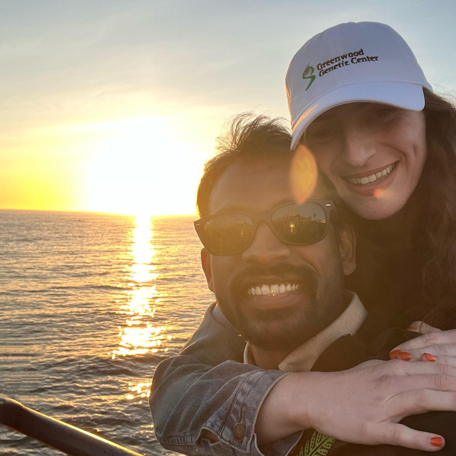 We watched the sunset on a chilly night in Santa Monica.
