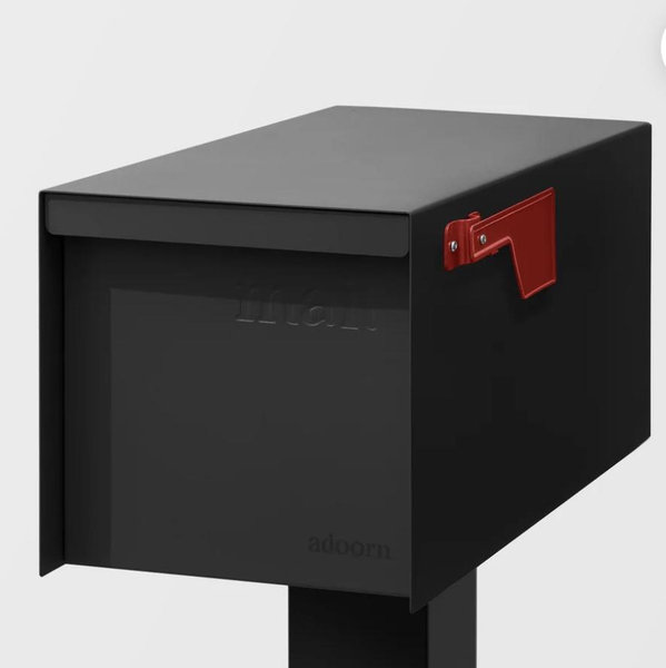 Black Post Mount Mailbox