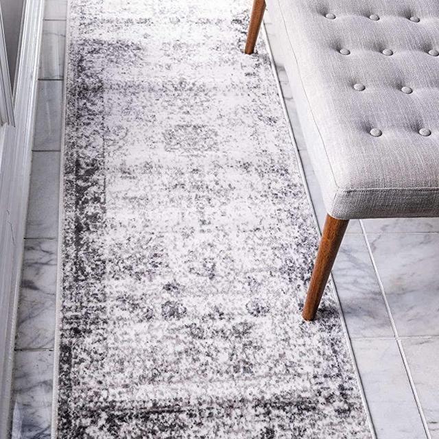 Unique Loom Sofia Traditional Area Rug, 3' 3 x 16' 5, Gray