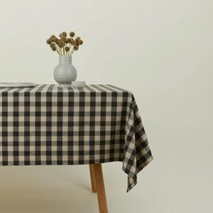 Essential Gingham Tablecloth - Light Gray/Black