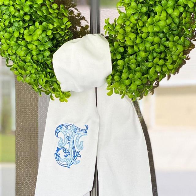 Wreath Sash Monogrammed/Personalized