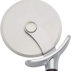 KitchenAid Classic Pizza Wheel with Sharp Blade For Cutting Through Crusts, Pies and More, Built In Finger Guard for Safety and Comfort Grip to Protect Fingers, Dishwasher Safe, 9-Inch, Black