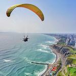 Paragliding along the Costa Verde, Lima