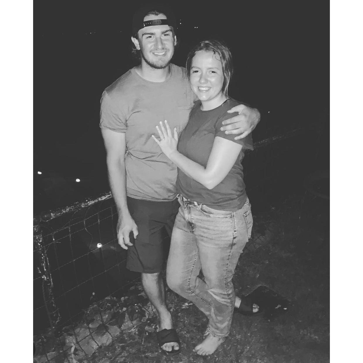Our engagement picture after Connor proposed on the 4th of July in 2020