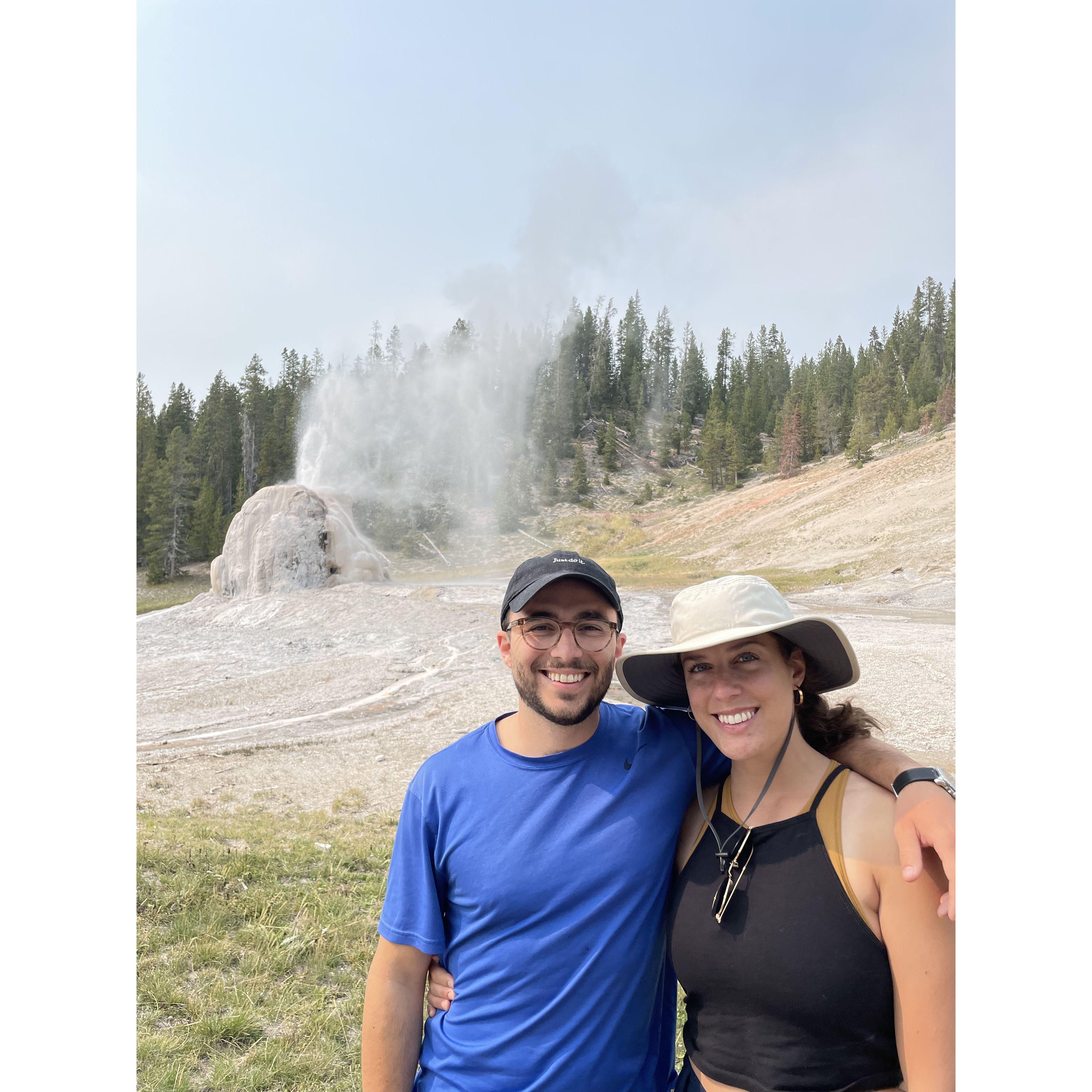 Hiked to a geyser off the main path in Yellowstone, August 2021
