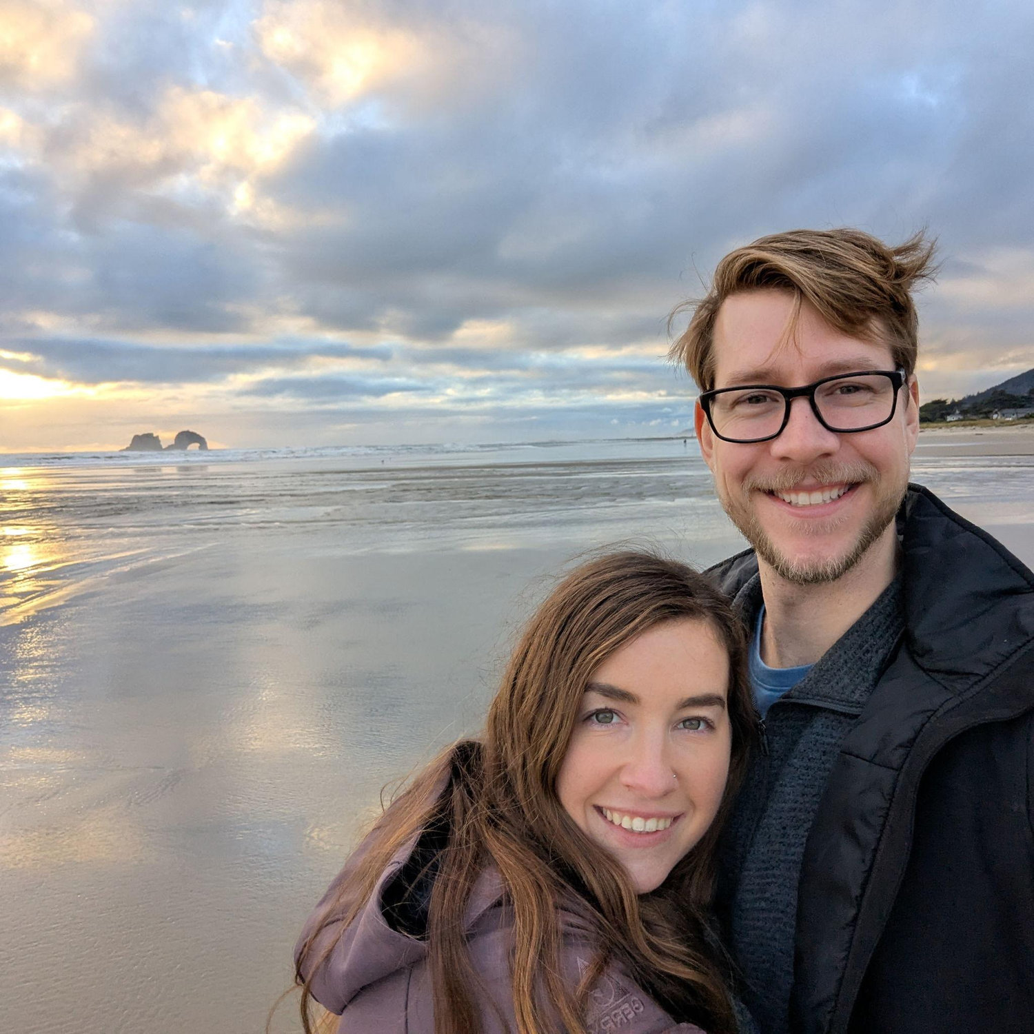 James pretending to be calm right before we got engaged