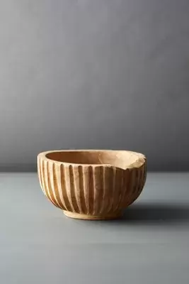 Teak Serving Bowl, Tall