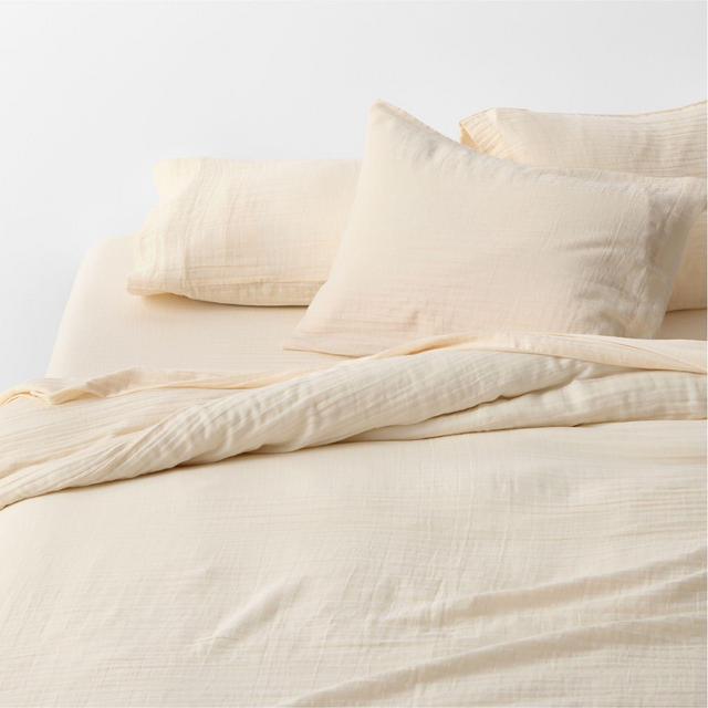 Supersoft Organic Cotton Gauze Undyed Full/Queen Duvet Cover