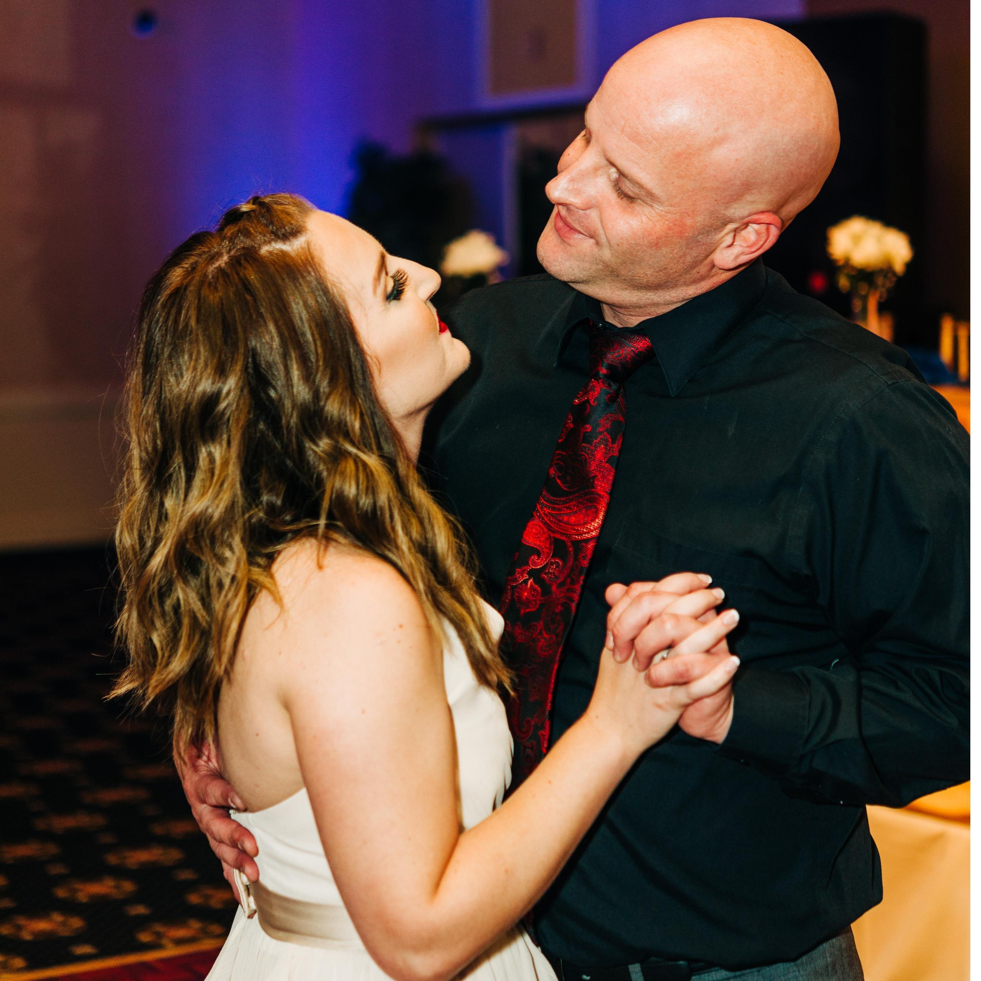 Dancing at Josh and Meredith's wedding!